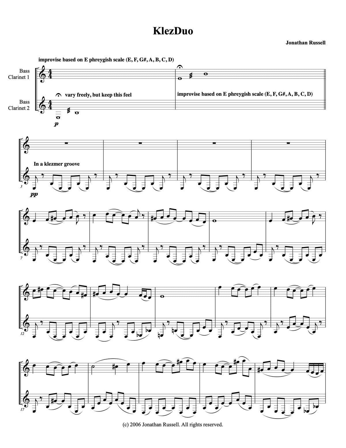 KLEZDUO (bass clarinet duet)