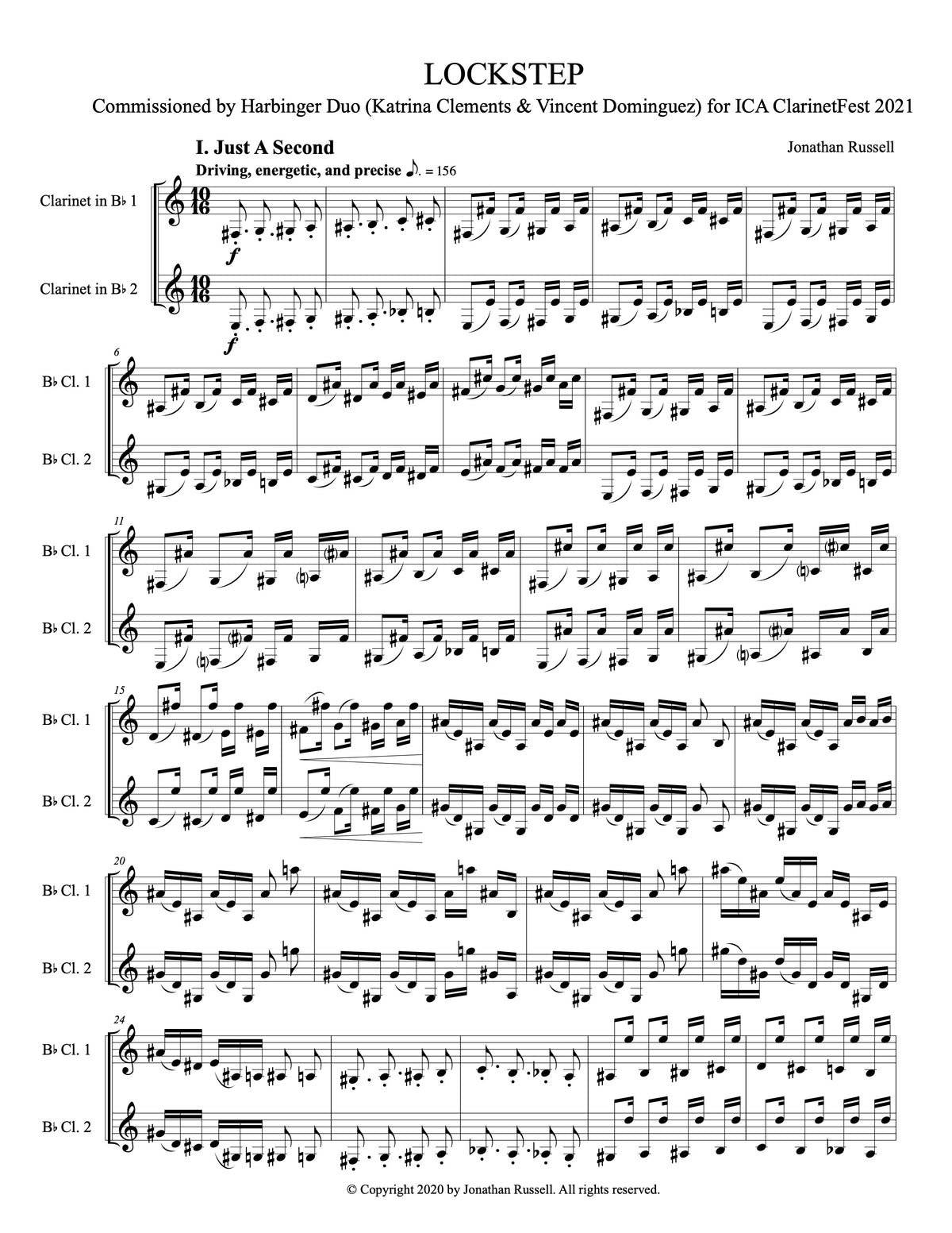 LOCKSTEP (clarinet duet)