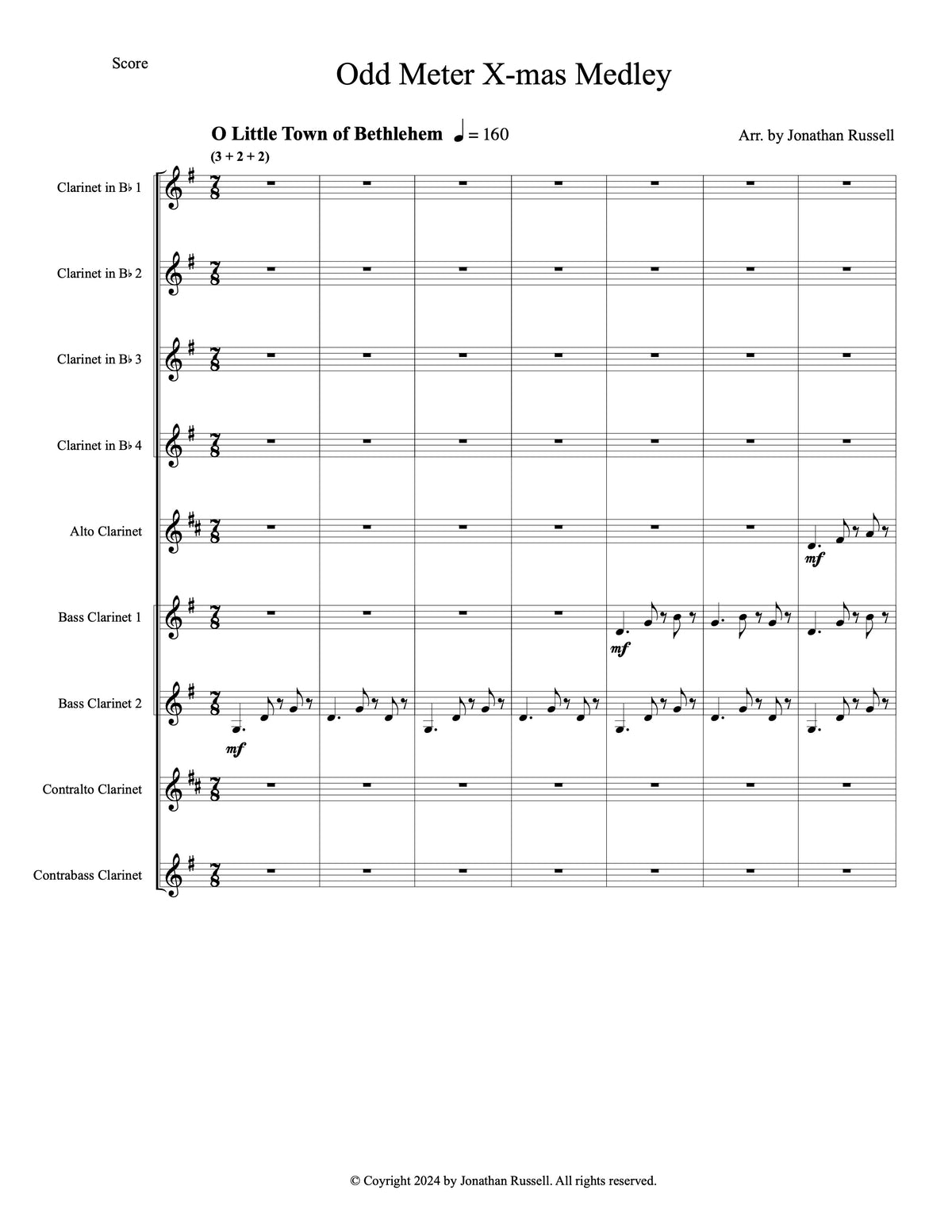 ODD METER XMAS MEDLEY (clarinet choir)