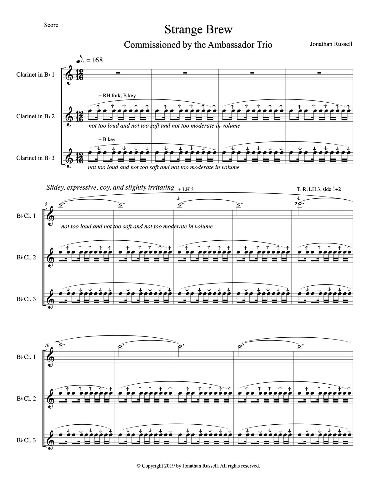 STRANGE BREW (clarinet trio)