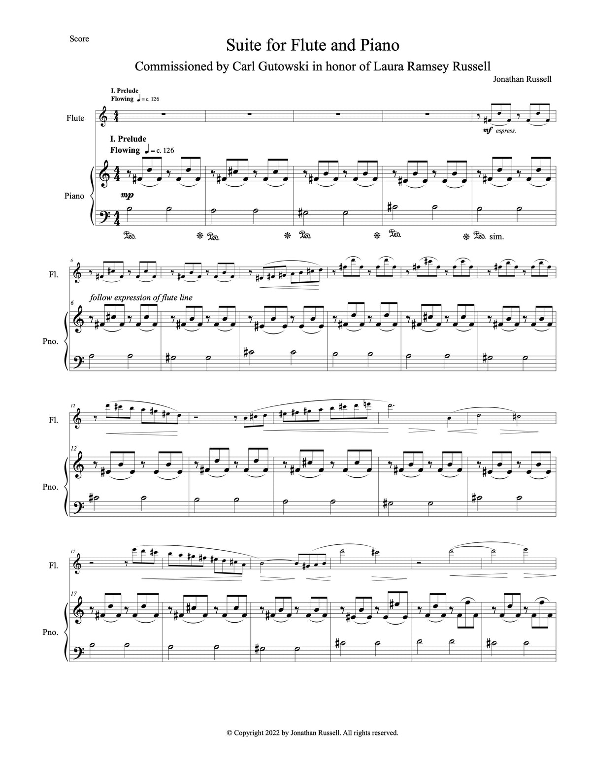 SUITE FOR FLUTE AND PIANO
