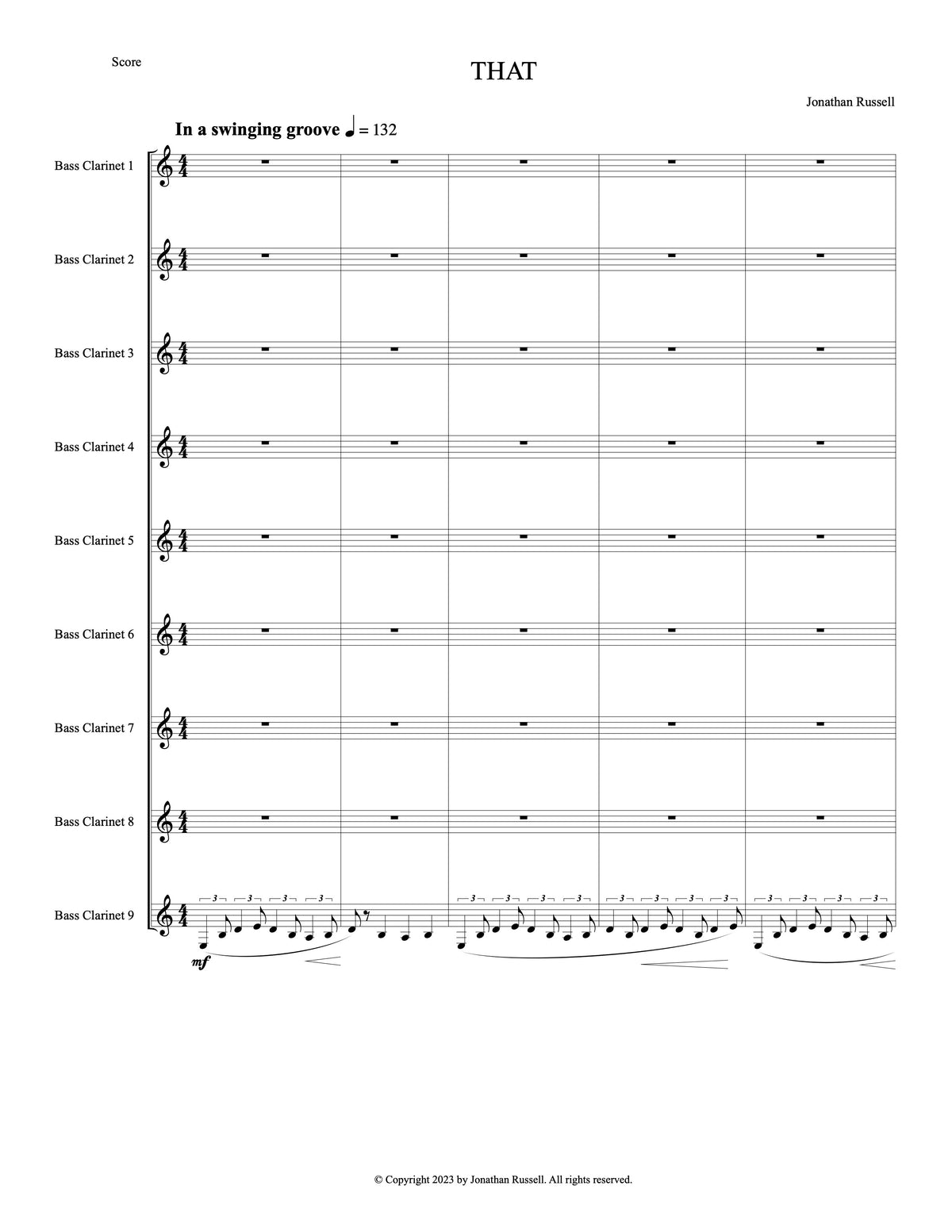 THAT (9 bass clarinets)