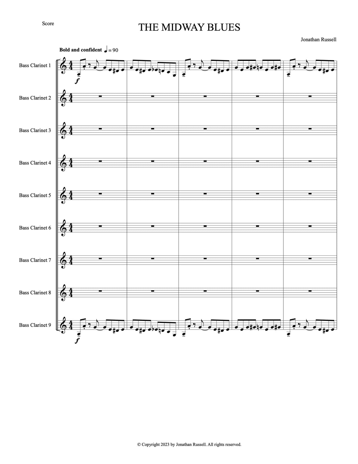 THE MIDWAY BLUES (9 bass clarinets)