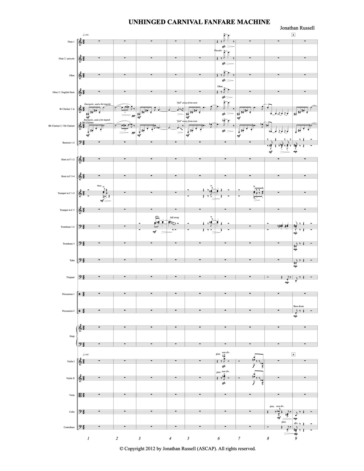 UNHINGED CARNIVAL FANFARE MACHINE (orchestra)
