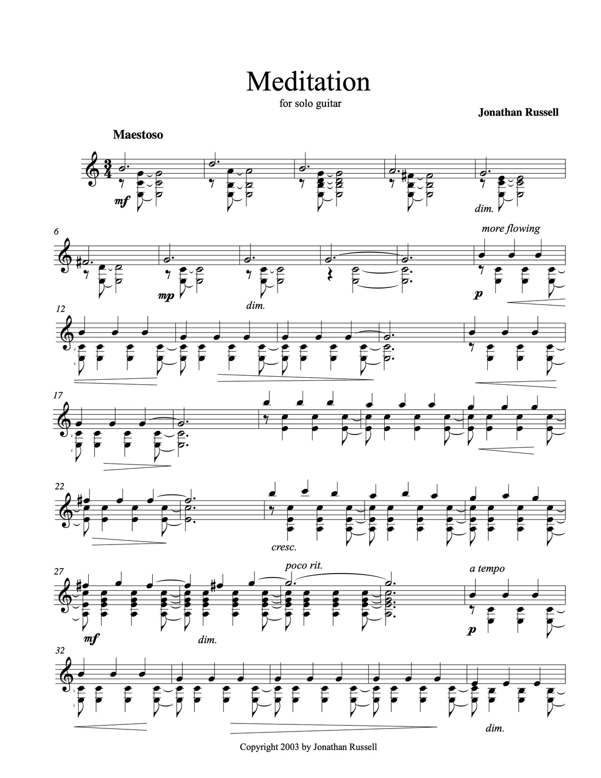 MEDITATION (solo guitar)