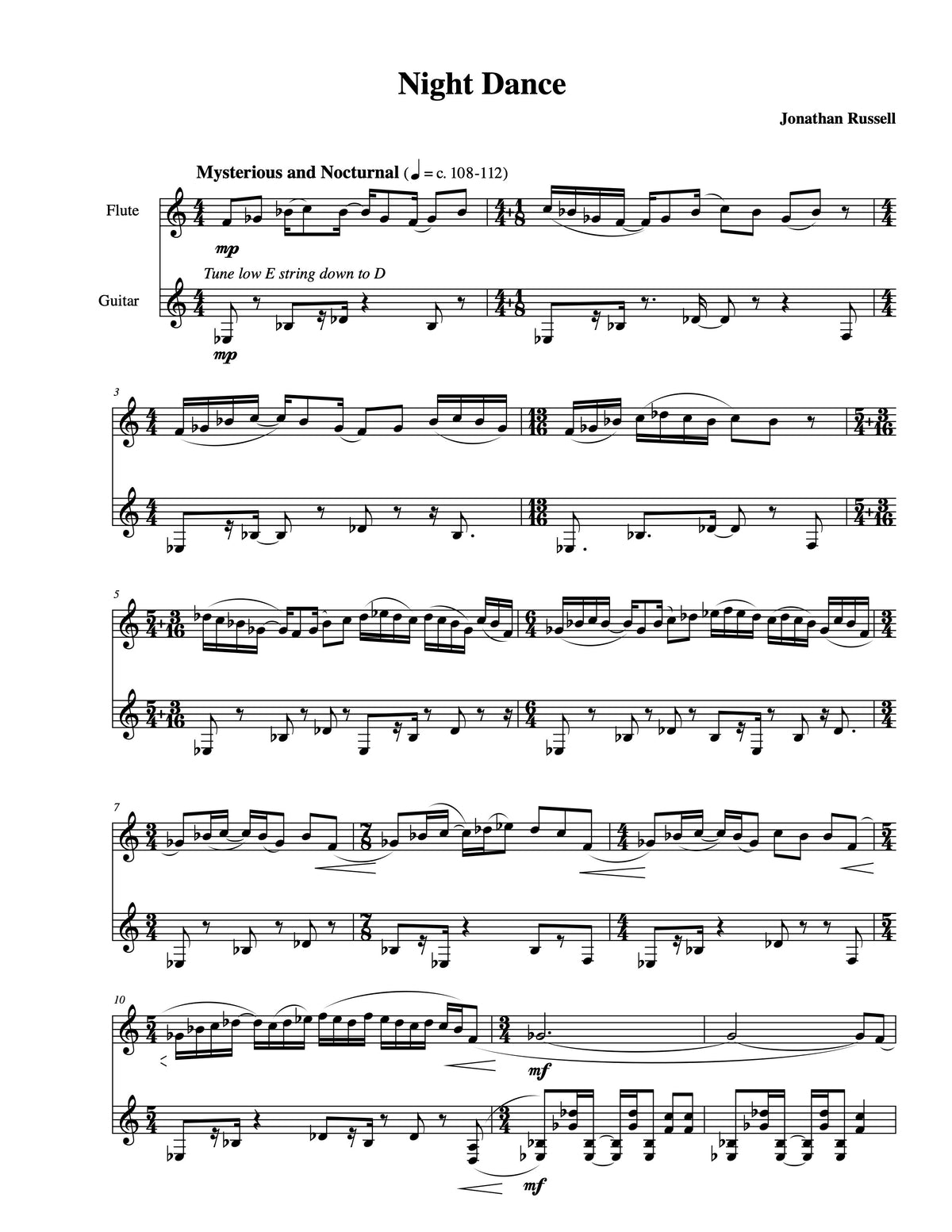 NIGHT DANCE (flute and guitar)