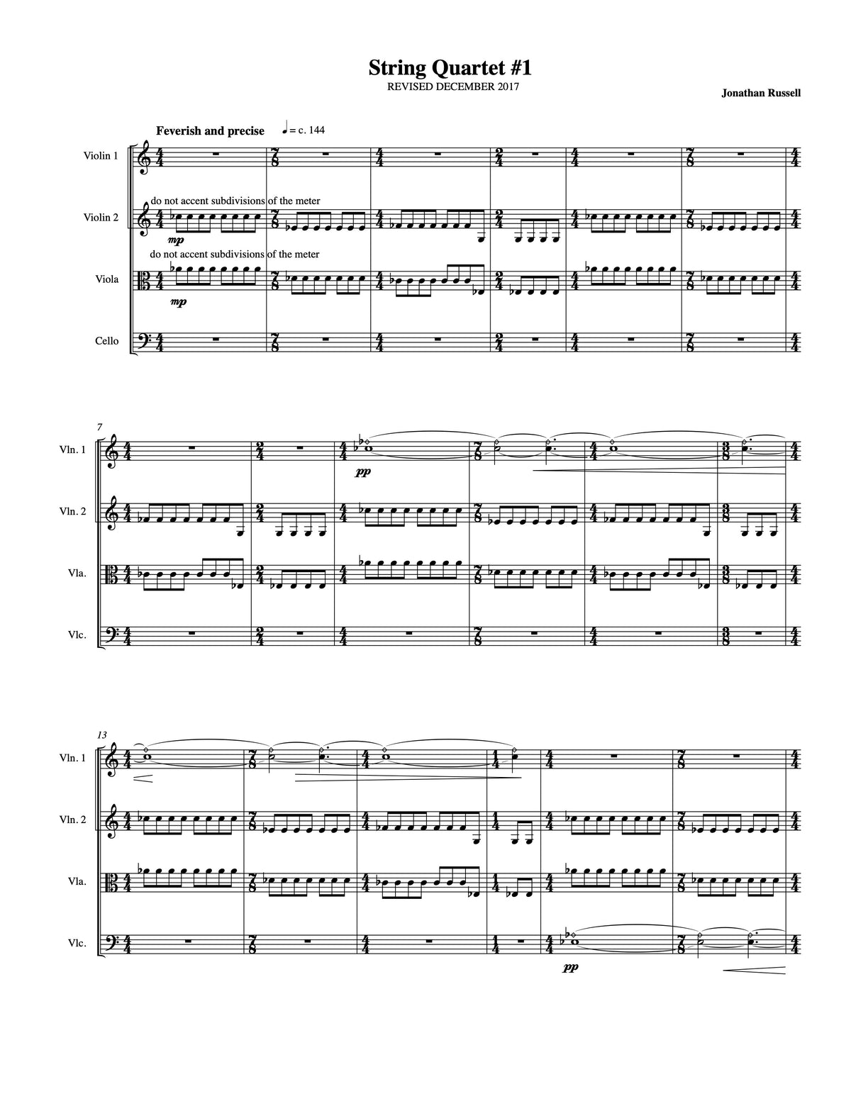 STRING QUARTET #1